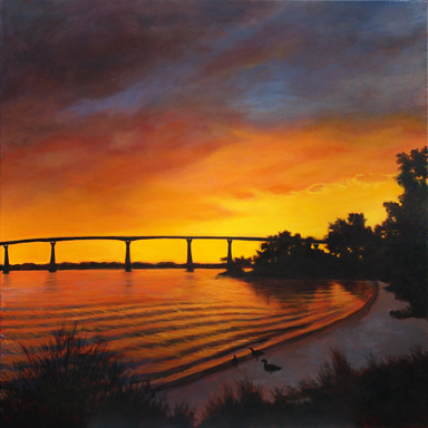 Solomon's Sunset - View of Thomas Johnson Bridge - Route 4
