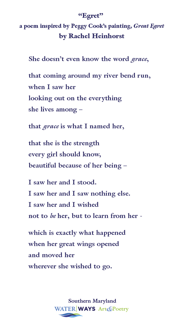 Read Rachel Heinhorst's poem "Egret"