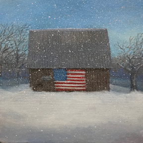 Flag Barn in Winter